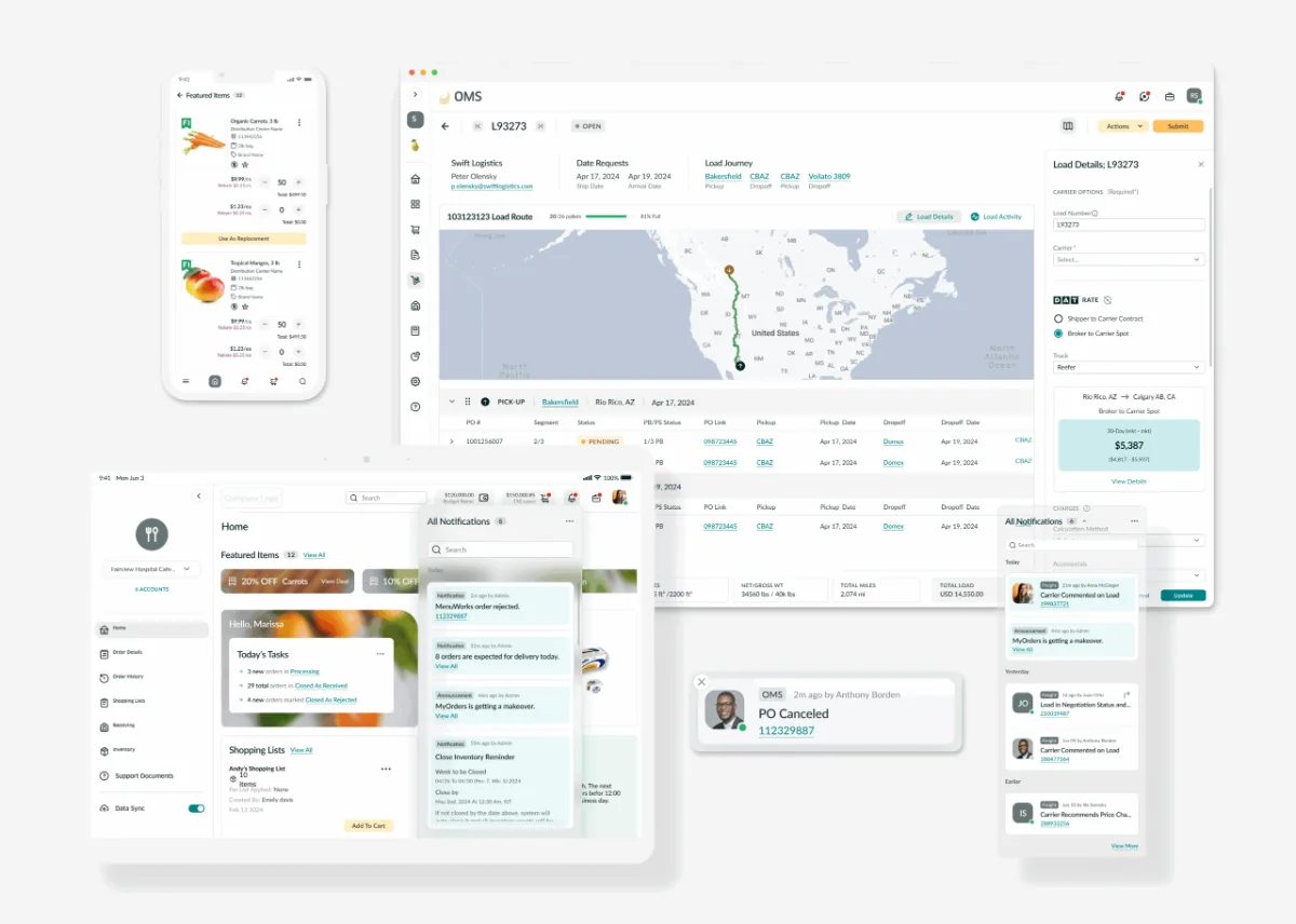 Redesigned iTradeNetwork application